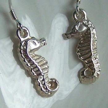 Silver Seahorse Earrings by Artisan Silver Jewellery and Keepsakes